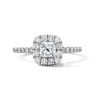 Thumbnail Image 1 of Classic Everlasting 1 CT. T.W Princess-Cut Certified Lab-Grown Diamond Frame Engagement Ring in 14K White Gold (F/VS2)