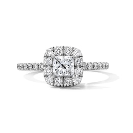 Classic Everlasting 1 CT. T.W Princess-Cut Certified Lab-Grown Diamond Frame Engagement Ring in 14K White Gold (F/VS2)