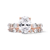 Thumbnail Image 1 of 4 CT. T.W. Oval Certified Lab-Grown Diamond Bridal Set in 14K Rose Gold (F/VS2)