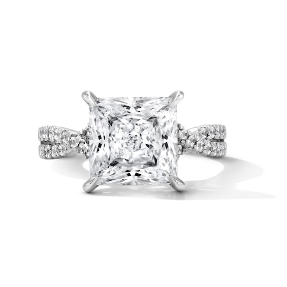 Classic Symphony 4 1/3 CT. T.w. Princess-Cut Certified Lab-Grown Diamond Engagement Ring in 14K White Gold (F/Vs2)