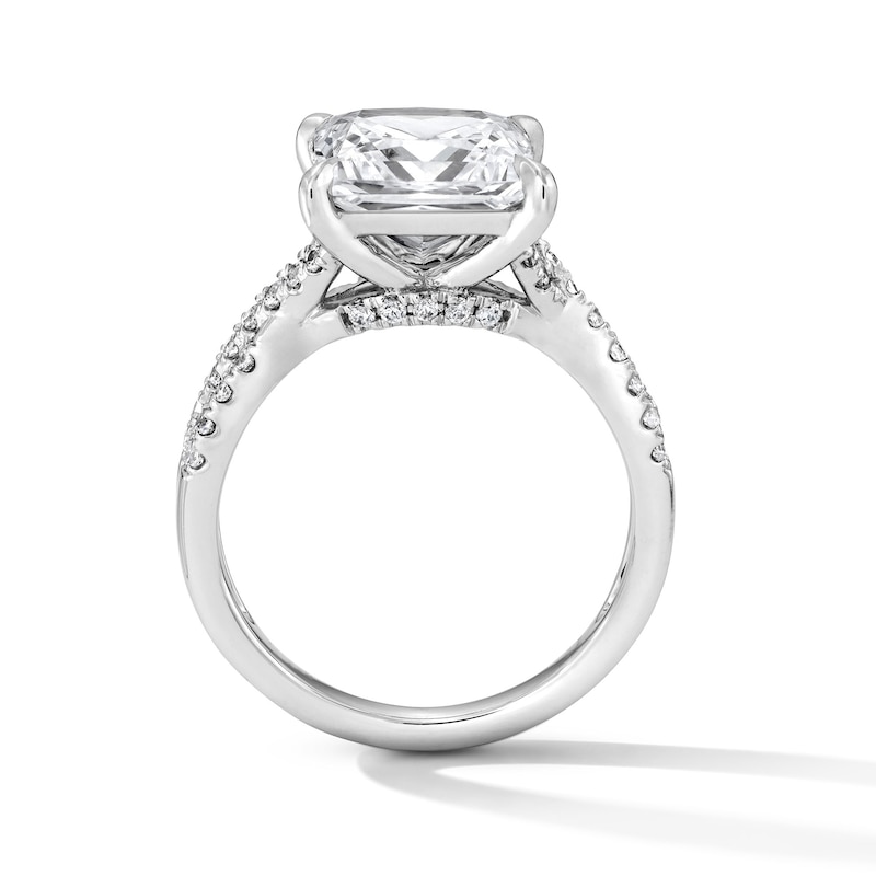 Main Image 3 of Classic Symphony 4.29 CT. T.W. Princess-Cut Certified Lab-Grown Diamond Engagement Ring in 14K White Gold (F/VS2)