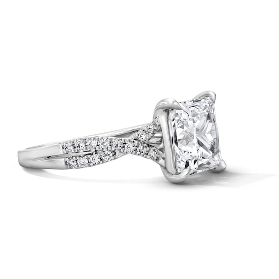 Classic Symphony 4 1/3 CT. T.w. Princess-Cut Certified Lab-Grown Diamond Engagement Ring in 14K White Gold (F/Vs2)