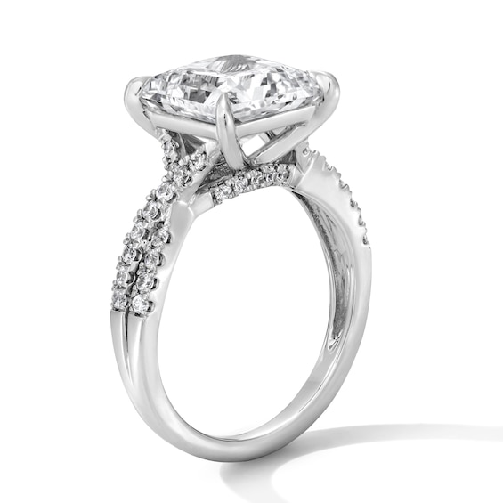 Classic Symphony 4 1/3 CT. T.w. Princess-Cut Certified Lab-Grown Diamond Engagement Ring in 14K White Gold (F/Vs2)