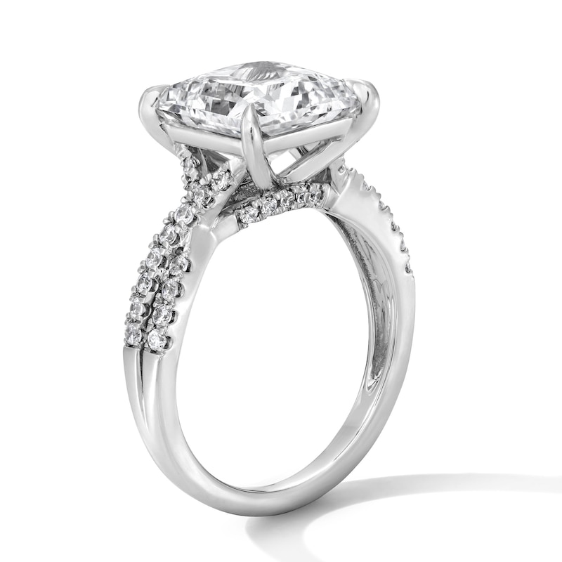 Main Image 5 of Classic Symphony 4.29 CT. T.W. Princess-Cut Certified Lab-Grown Diamond Engagement Ring in 14K White Gold (F/VS2)