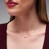 Thumbnail Image 2 of 1/8 CT. T.W. Diamond Five-Stone Smile Necklace in 10K Gold - 18"