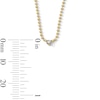 Thumbnail Image 3 of Diamond Accent Solitaire Beaded Necklace in 10K Gold - 18"