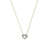 Thumbnail Image 1 of Blue Sapphire Heart Outline Necklace in 10K Gold - 19"
