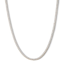 5 CT. T.W. Lab-Grown Diamond Tennis Necklace in Sterling Silver with 10K Gold Plate (F/VS2) - 15"