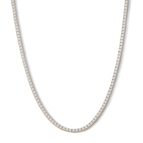 5 CT. T.w. Lab-Grown Diamond Tennis Necklace in Sterling Silver with 10K Gold Plate (F/Vs2) - 15"
