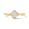 Thumbnail Image 1 of 1/4 CT. T.W. Princess-Cut and Oval Lab-Grown Diamond Ring in 10K Gold (F/VS2)