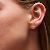 Thumbnail Image 2 of 1 CT. T.W. Princess-Cut and Oval Lab-Grown Diamond Stud Earrings in 10K Gold (F/VS2)