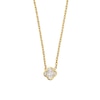 Thumbnail Image 1 of 1/4 CT. T.W. Princess-Cut and Oval Lab-Grown Diamond Necklace in 10K Gold (F/VS2) - 18"