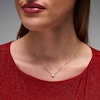 Thumbnail Image 2 of 1/4 CT. T.W. Princess-Cut and Oval Lab-Grown Diamond Necklace in 10K Gold (F/VS2) - 18"