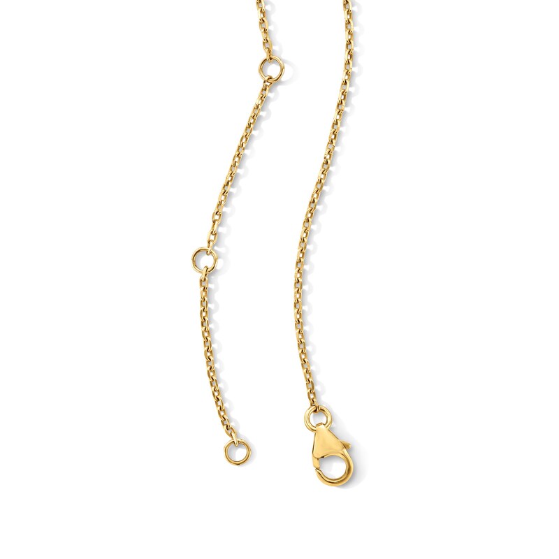 Main Image 3 of 1/4 CT. T.W. Princess-Cut and Oval Lab-Grown Diamond Necklace in 10K Gold (F/VS2) - 18"