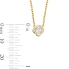 Thumbnail Image 4 of 1/4 CT. T.W. Princess-Cut and Oval Lab-Grown Diamond Necklace in 10K Gold (F/VS2) - 18"