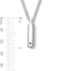 Thumbnail Image 3 of 3.0mm Black Diamond Accent Hexagonal Column Pendant in Sterling Silver - 22.5"
