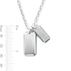 Thumbnail Image 3 of 2.15mm Double Dog Tag Necklace in Sterling Silver  - 24.5"