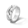 Thumbnail Image 3 of Matte Figaro Link Ring in Sterling Silver