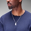 Thumbnail Image 2 of 1-5/8 CT. T.W. Lab-Grown Diamond Dog Tag Curb Chain Necklace in Sterling Silver (F/VS2) - 22"