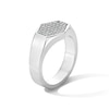 Thumbnail Image 3 of 1/2 CT. T.W. Lab-Grown Diamond Hexagon Signet Ring in Sterling Silver (F/VS2)