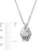 Thumbnail Image 3 of Black Diamond Accent Hexagon Pendant in Sterling Silver - 24.5"