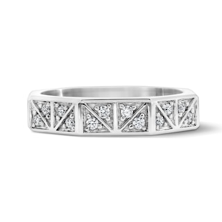 1/4 CT. T.W. Lab-Grown Diamond Geometric Ring in Sterling Silver (F/VS2)