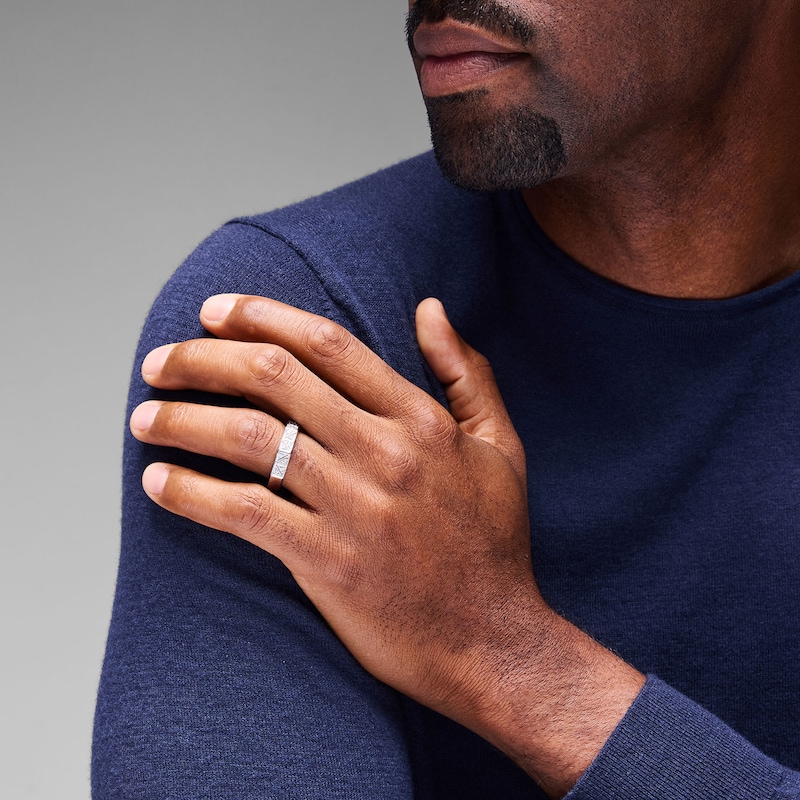 Main Image 2 of 1/4 CT. T.W. Lab-Grown Diamond Geometric Ring in Sterling Silver (F/VS2)