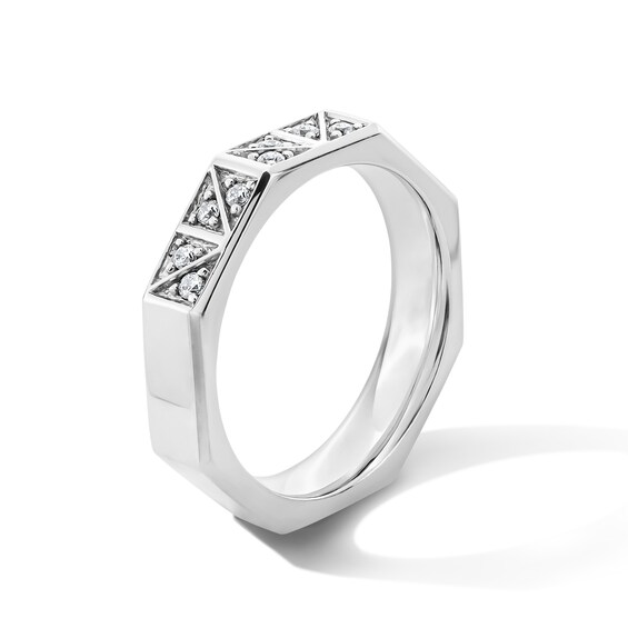 1/4 CT. T.w. Lab-Grown Diamond Geometric Ring in Sterling Silver (F/Vs2)