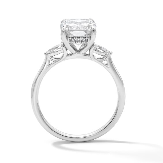 3-1/3 CT. T.w. Elongated Cushion-Cut Lab-Grown Diamond Hidden Frame Engagement Ring in 14K White Gold (F/Vs2)