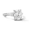 Thumbnail Image 4 of 3-1/3 CT. T.W. Elongated Cushion-Cut Lab-Grown Diamond Hidden Frame Engagement Ring in 14K White Gold (F/VS2)