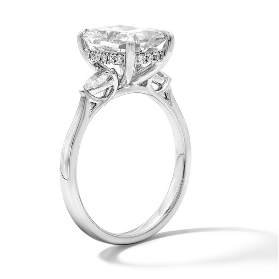 3-1/3 CT. T.w. Elongated Cushion-Cut Lab-Grown Diamond Hidden Frame Engagement Ring in 14K White Gold (F/Vs2)