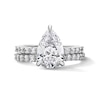Thumbnail Image 1 of 4 CT. T.W. Pear-Shaped Lab-Grown Diamond Hidden Frame Bridal Set in 14K White Gold (F/VS2)