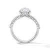Thumbnail Image 3 of 4 CT. T.W. Pear-Shaped Lab-Grown Diamond Hidden Frame Bridal Set in 14K White Gold (F/VS2)