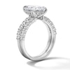 Thumbnail Image 5 of 4 CT. T.W. Pear-Shaped Lab-Grown Diamond Hidden Frame Bridal Set in 14K White Gold (F/VS2)