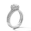 Thumbnail Image 5 of 2 CT.T.W. Oval-Cut Lab-Grown Diamond Frame Bridal Set in 14K White Gold (F/VS2)