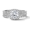 Thumbnail Image 1 of 2 CT. T.W. Round Lab-Grown Diamond Cushion Frame Bridal Set in 14K White Gold (F/VS2)