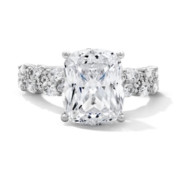 4 4/5 CT. T.W. Elongated Cushion-Cut Lab-Grown Diamond Hidden Frame Engagement Ring in 14K White Gold (F/VS2)