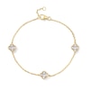 Thumbnail Image 1 of 3/4 CT. T.W. Princess-Cut and Oval Lab-Grown Diamond Clover Bracelet in 10K Gold (F/VS2)
