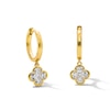 Thumbnail Image 1 of 1/2 CT. T.W. Princess-Cut & Oval Lab-Grown Diamond Clover Drop Earrings in 10K Gold (F/VS2)