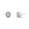 Thumbnail Image 1 of 1/4 CT. T.W. Lab-Grown Diamond Solitaire Hexagon Stud Earrings in Sterling Silver (F/VS2)
