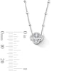 Thumbnail Image 4 of 1/2 CT. T.W. Princess-Cut and Oval Lab-Grown Diamond Clover Necklace in Sterling Silver (F/VS2) - 18"
