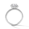 Thumbnail Image 3 of Classic Everlasting 1-1/2 CT. T.W. Princess-Cut Certified Diamond Frame Engagement Ring in 14K White Gold (G/I1)