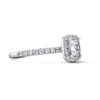 Thumbnail Image 4 of Classic Everlasting 1-1/2 CT. T.W. Princess-Cut Certified Diamond Frame Engagement Ring in 14K White Gold (G/I1)