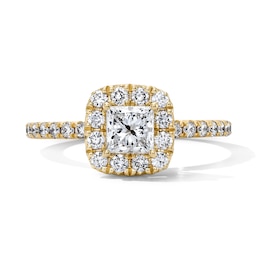 Classic Everlasting 1 CT. T.W Princess-Cut Certified Lab-Grown Diamond Frame Engagement Ring in 14K Gold (F/VS2)