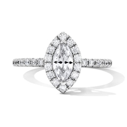 Classic Everlasting 1 CT. T.W. Marquise-Cut Certified Lab-Grown Diamond Frame Engagement Ring in 14K White Gold (F/VS2)