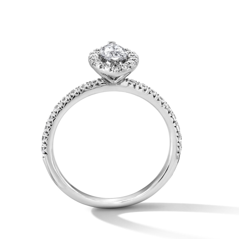 Main Image 3 of Classic Everlasting 1 CT. T.W. Marquise-Cut Certified Lab-Grown Diamond Frame Engagement Ring in 14K White Gold (F/VS2)