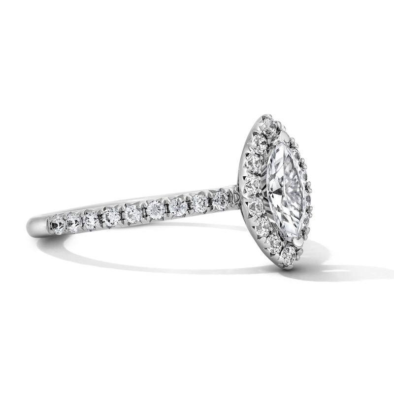 Main Image 4 of Classic Everlasting 1 CT. T.W. Marquise-Cut Certified Lab-Grown Diamond Frame Engagement Ring in 14K White Gold (F/VS2)
