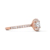 Thumbnail Image 4 of 1 CT. T.W Princess-Cut Certified Lab-Grown Diamond Halo Engagement Ring in 14K Rose Gold (F/VS2)