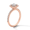Thumbnail Image 5 of 1 CT. T.W Princess-Cut Certified Lab-Grown Diamond Halo Engagement Ring in 14K Rose Gold (F/VS2)