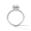 Thumbnail Image 3 of Classic Everlasting 1-1/2 CT. T.W. Emerald-Cut Certified Diamond Frame Engagement Ring in 14K White Gold (G/I1)